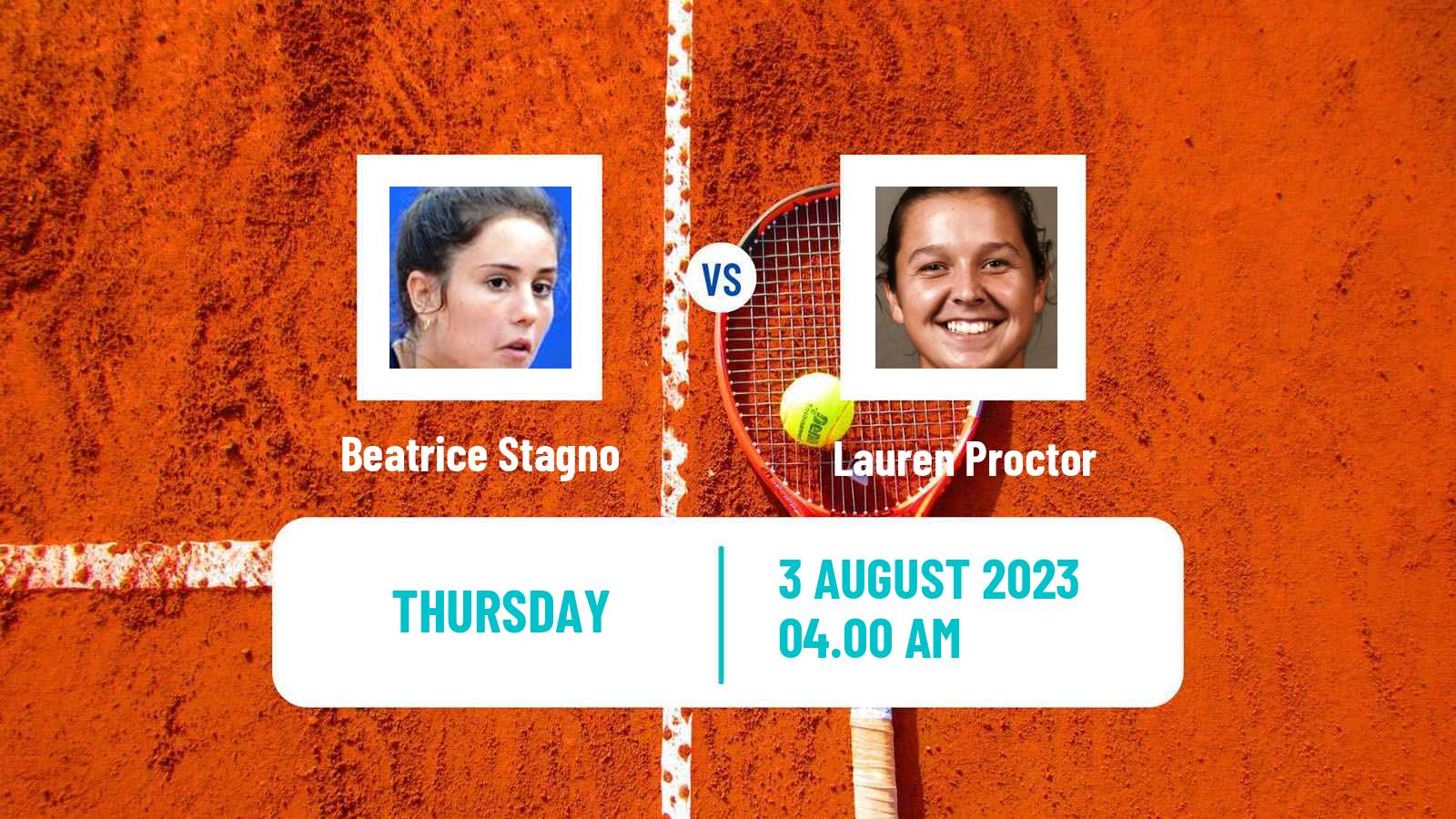Tennis ITF W15 Monastir 26 Women Beatrice Stagno - Lauren Proctor