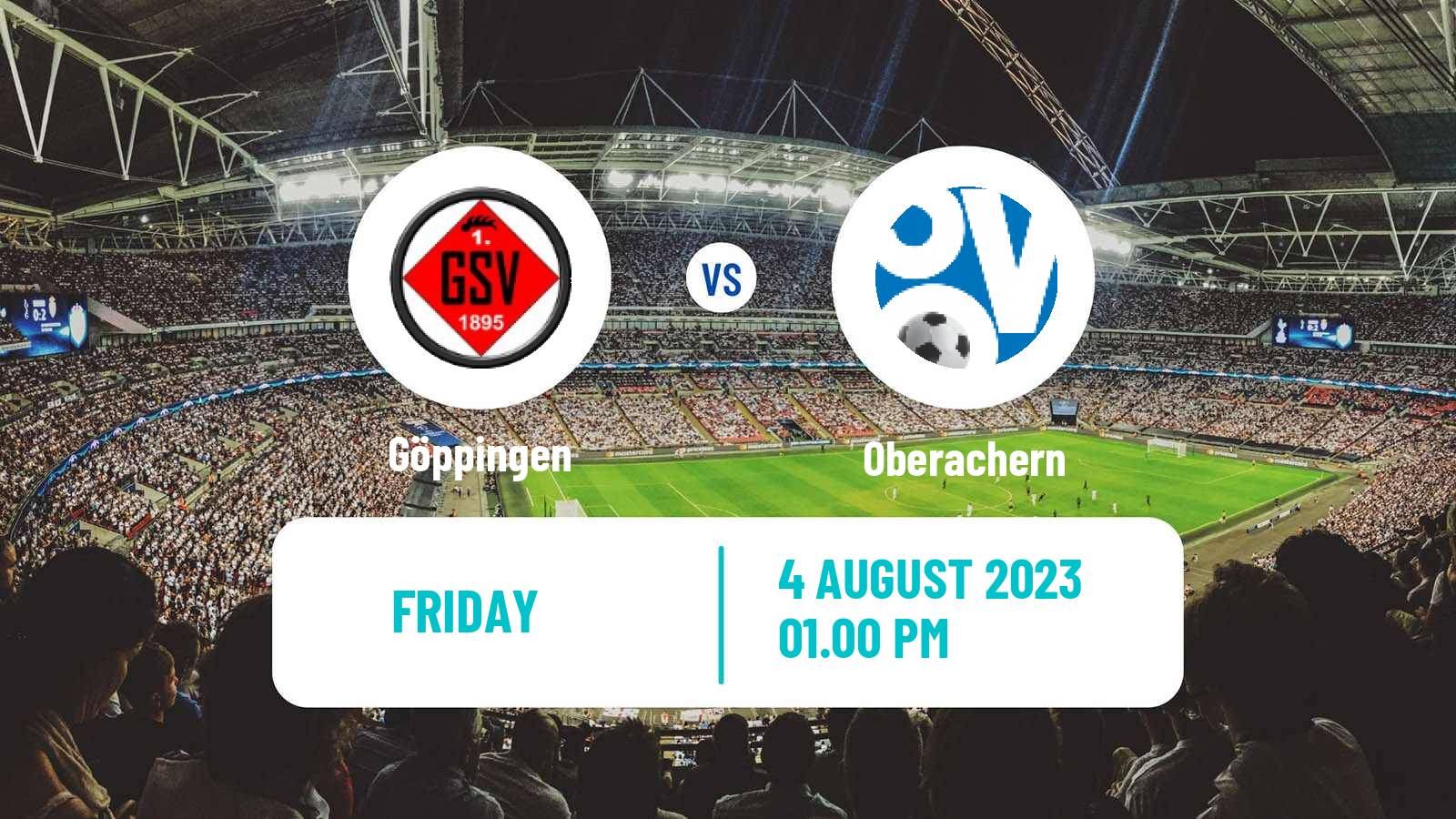 Soccer German Oberliga Baden-Württemberg Göppingen - Oberachern