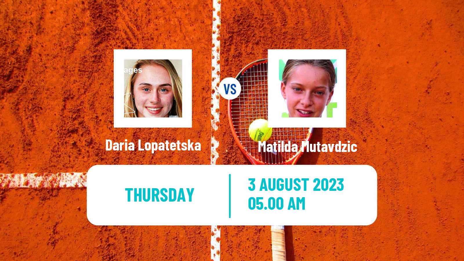 Tennis ITF W15 Eindhoven Women Daria Lopatetska - Matilda Mutavdzic