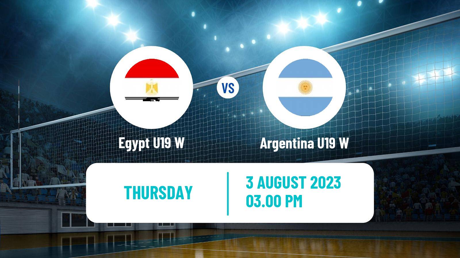 Volleyball World Championship U19 Volleyball Women Egypt U19 W - Argentina U19 W