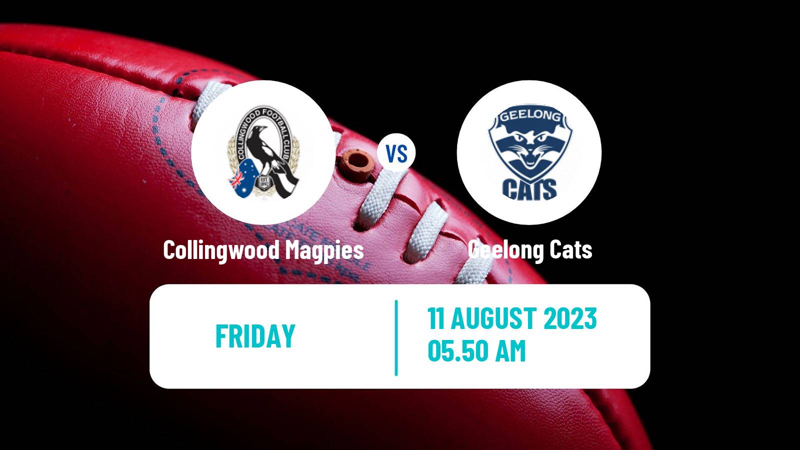 Aussie rules AFL Collingwood Magpies - Geelong Cats