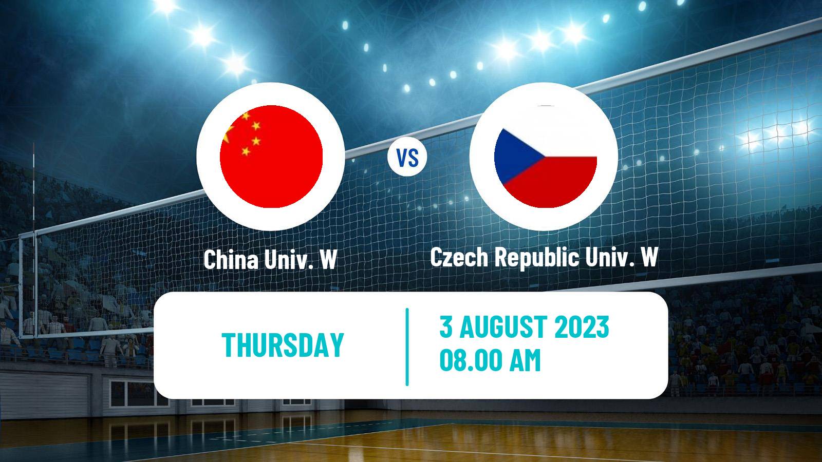 Volleyball Universiade Volleyball Women China Univ. W - Czech Republic Univ. W
