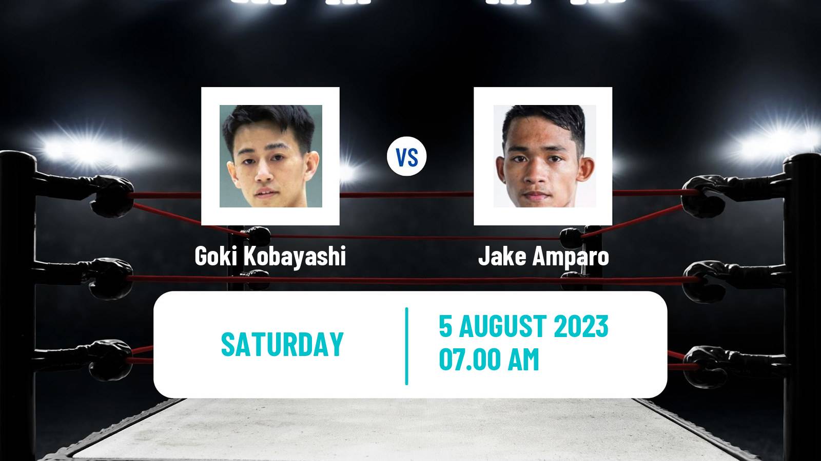 Boxing Minimum WBO Asia Pacific Title Men Goki Kobayashi - Jake Amparo