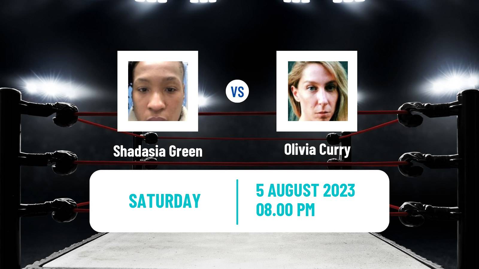 Boxing Super Middleweight Others Matches Men Shadasia Green - Olivia Curry