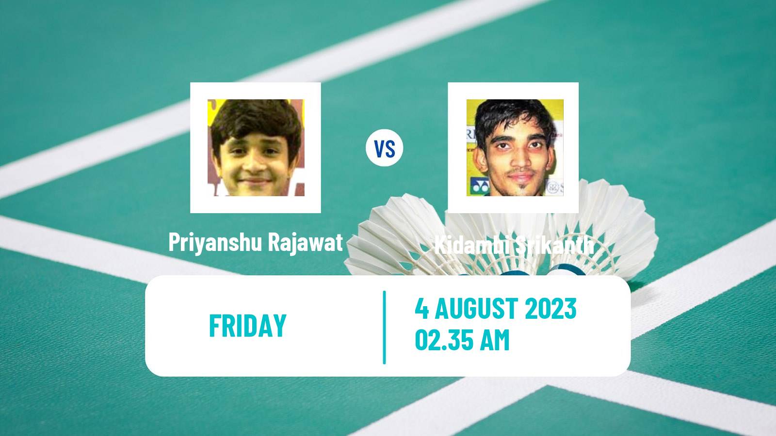 Badminton BWF World Tour Australian Open Men Priyanshu Rajawat - Kidambi Srikanth