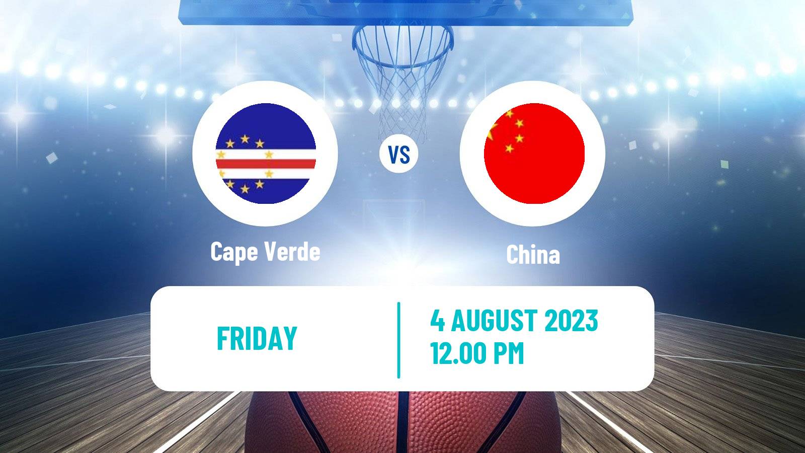 Basketball Friendly International Basketball Cape Verde - China