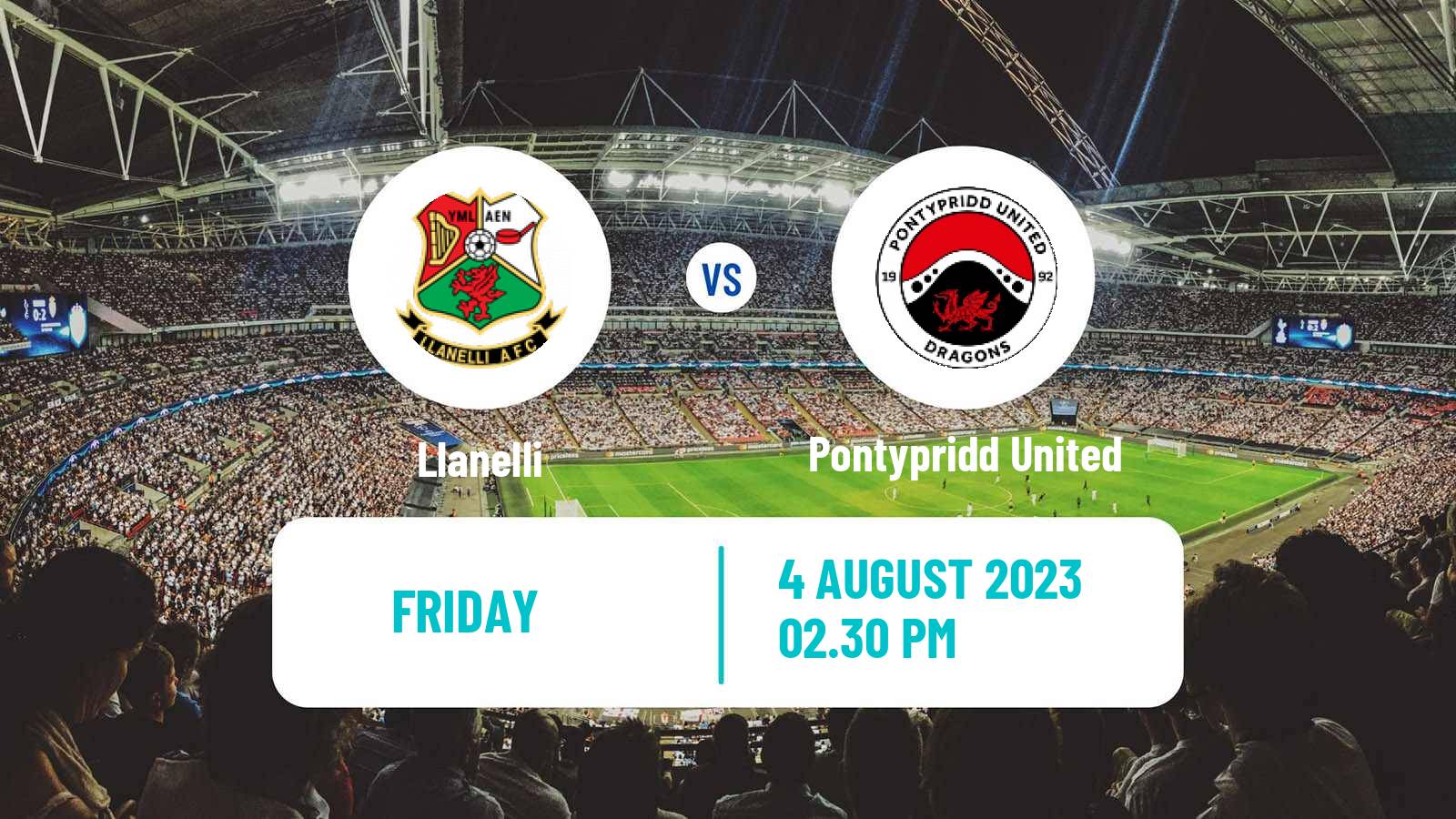 Soccer Welsh League Cup Llanelli - Pontypridd United