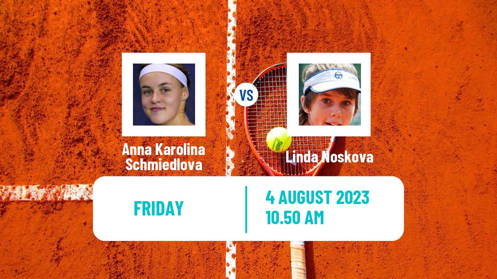 Tennis WTA Prague Anna Karolina Schmiedlova - Linda Noskova