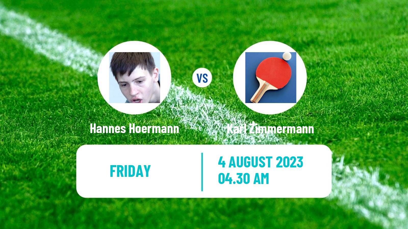 Table tennis Challenger Series Men Hannes Hoermann - Karl Zimmermann