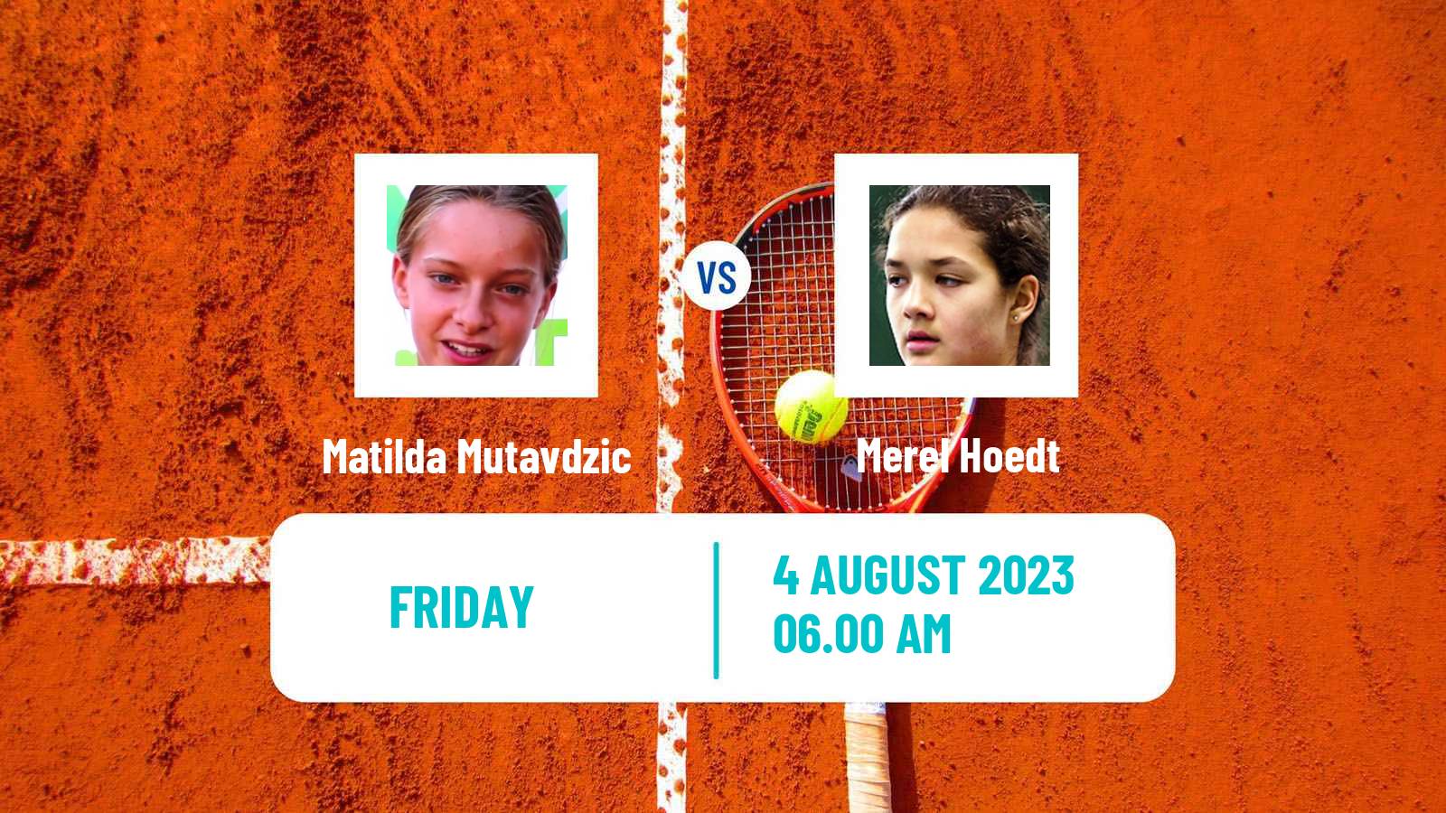 Tennis ITF W15 Eindhoven Women Matilda Mutavdzic - Merel Hoedt