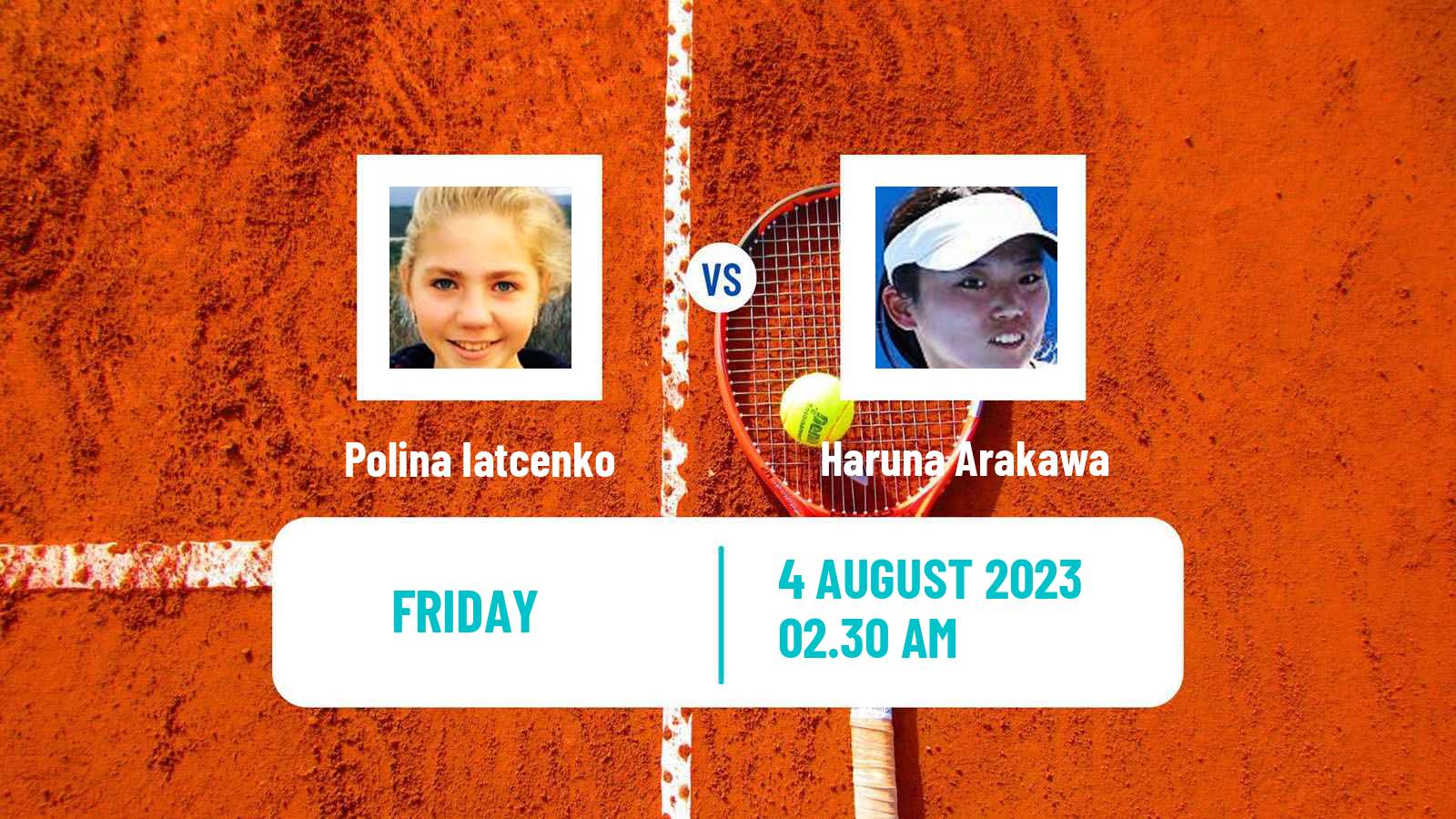 Tennis ITF W25 Astana Women Polina Iatcenko - Haruna Arakawa