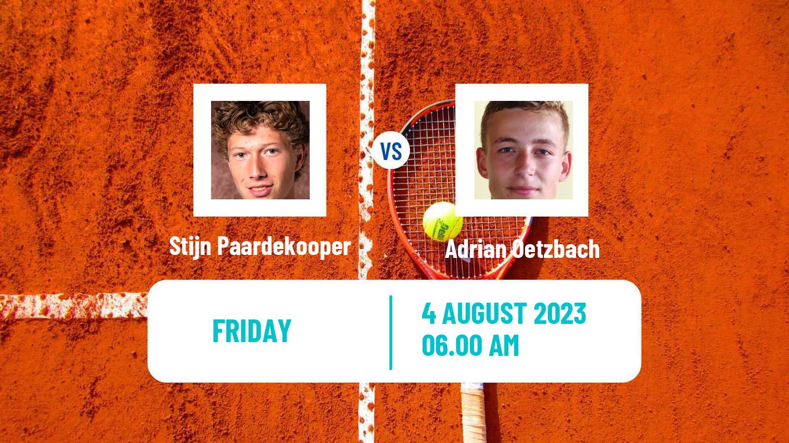 Tennis ITF M15 Eindhoven Men Stijn Paardekooper - Adrian Oetzbach