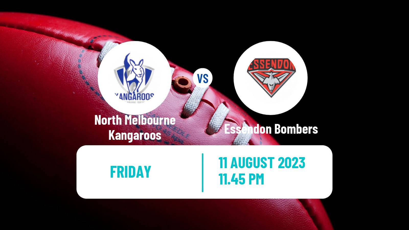 Aussie rules AFL North Melbourne Kangaroos - Essendon Bombers