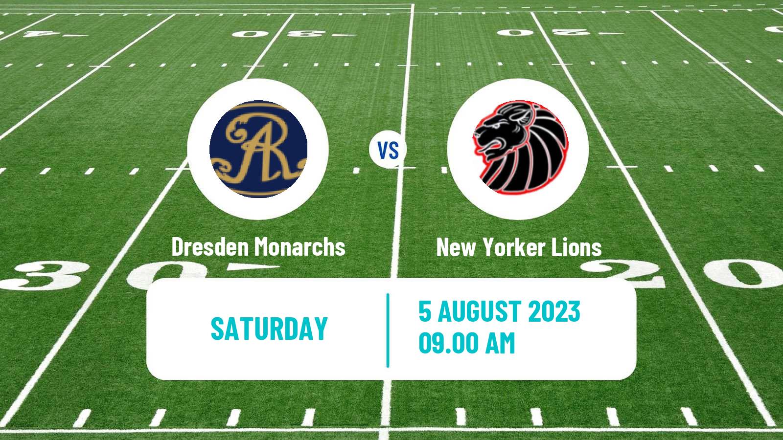 American football German GFL Dresden Monarchs - New Yorker Lions