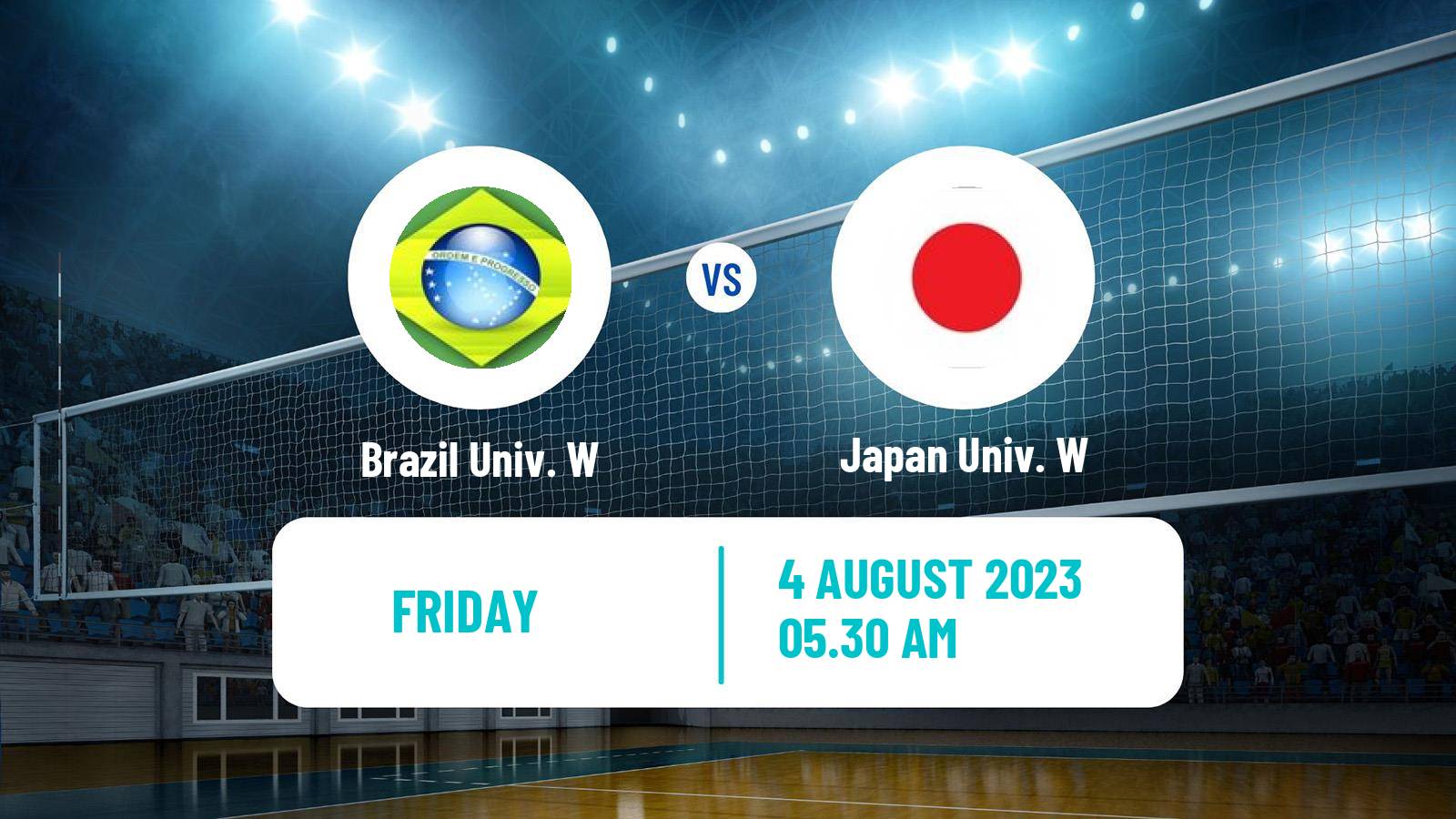Volleyball Universiade Volleyball Women Brazil Univ. W - Japan Univ. W