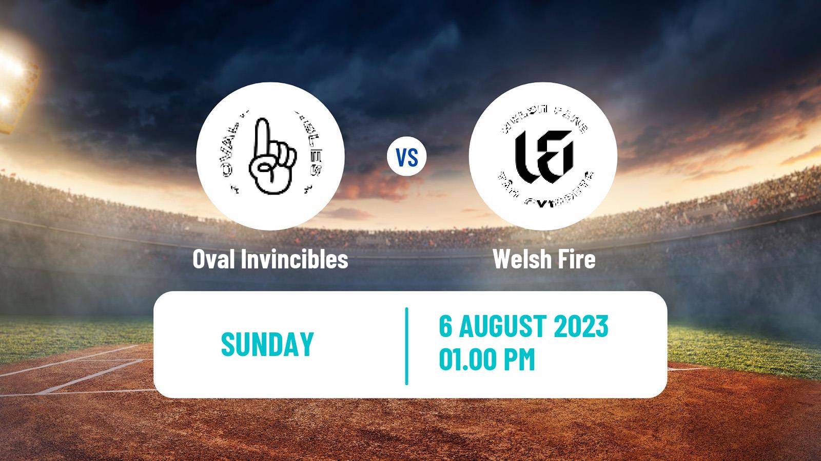 Cricket United Kingdom The Hundred Cricket Oval Invincibles - Welsh Fire