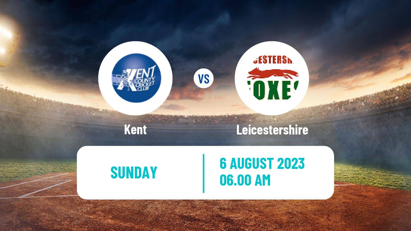 Cricket Royal London One-Day Cup Kent - Leicestershire