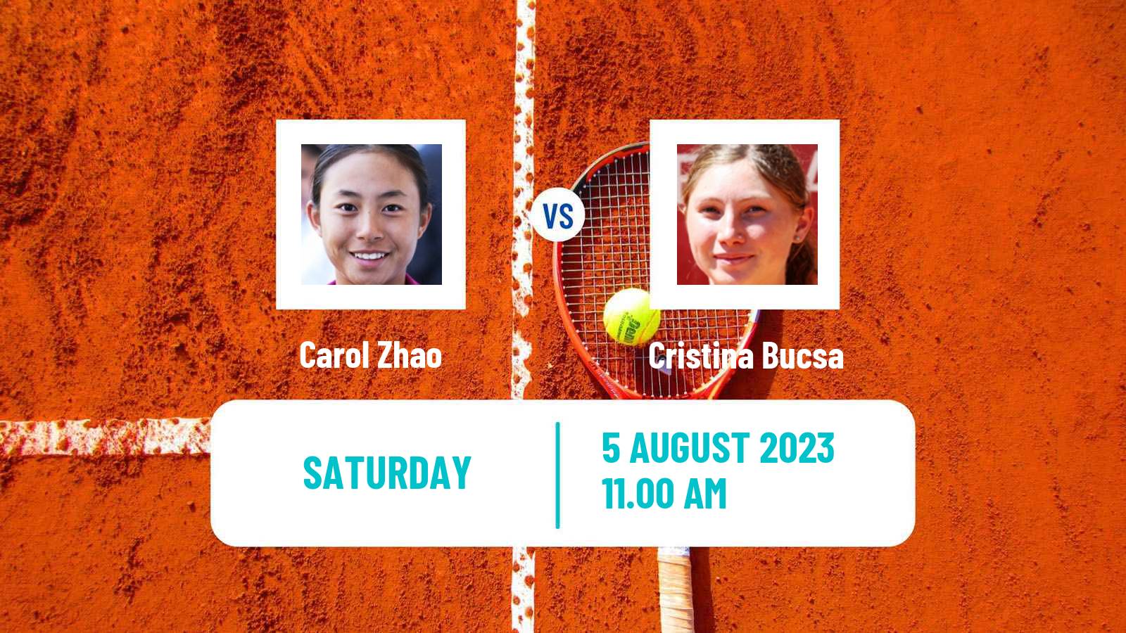 Tennis WTA Montreal Carol Zhao - Cristina Bucsa