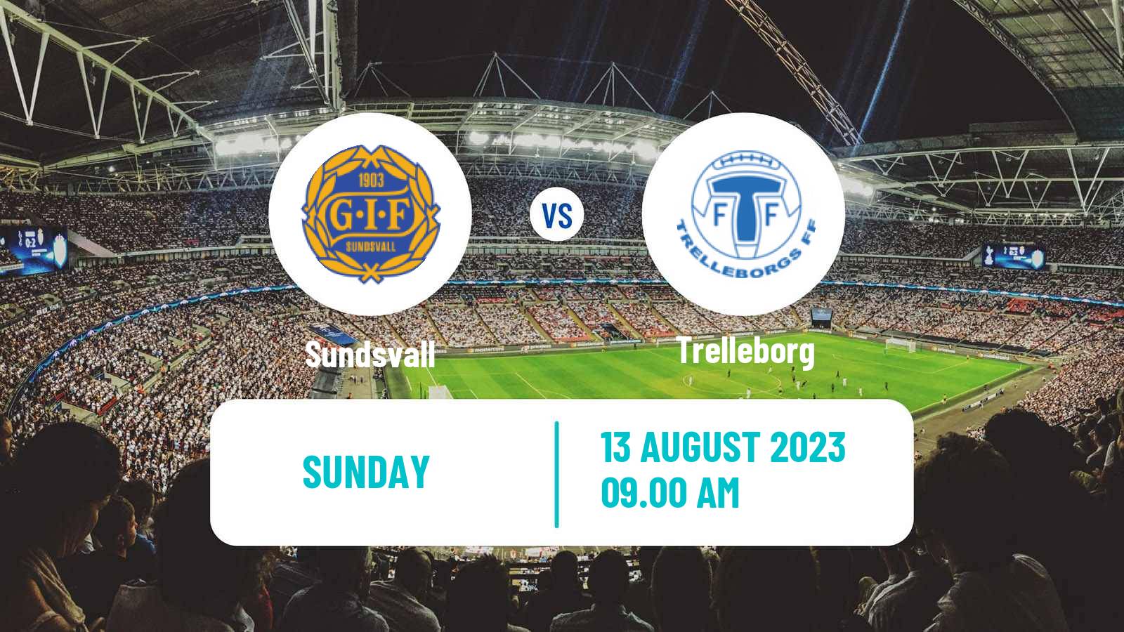 Soccer Swedish Superettan Sundsvall - Trelleborg