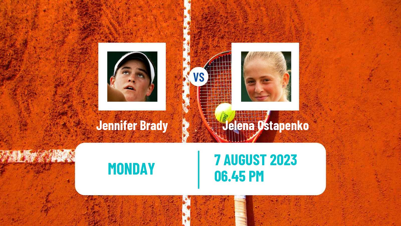 Tennis WTA Montreal Jennifer Brady - Jelena Ostapenko