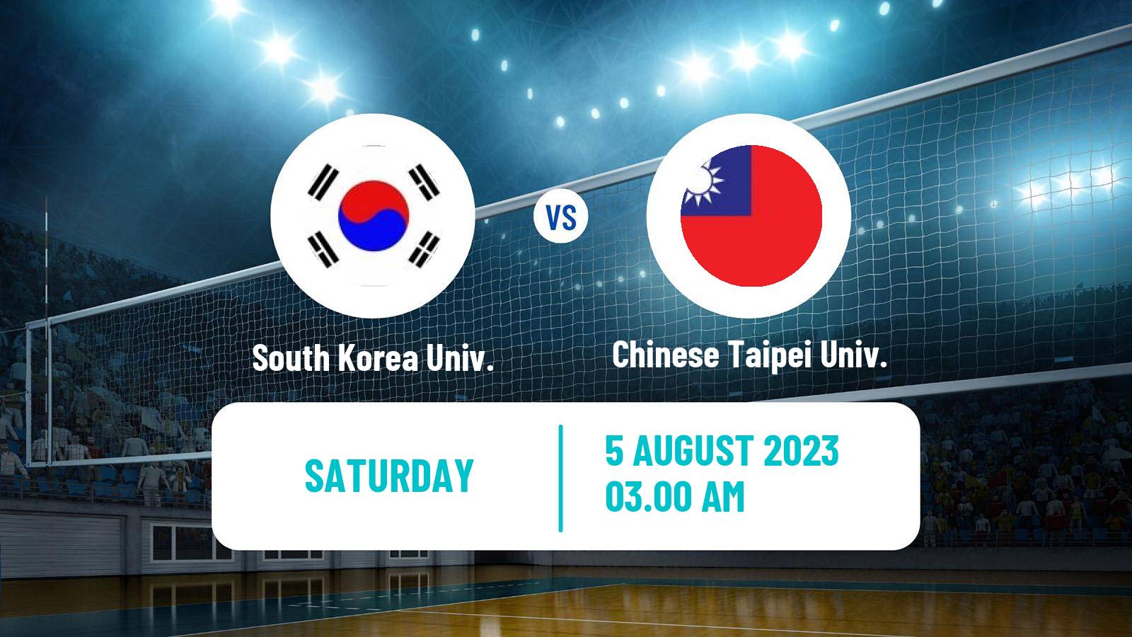 Volleyball Universiade Volleyball South Korea Univ. - Chinese Taipei Univ.