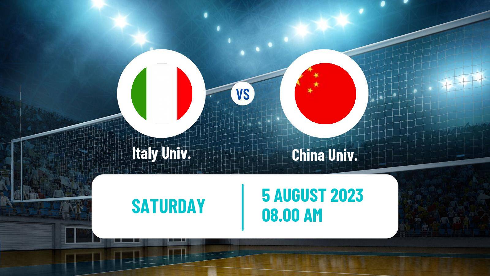 Volleyball Universiade Volleyball Italy Univ. - China Univ.