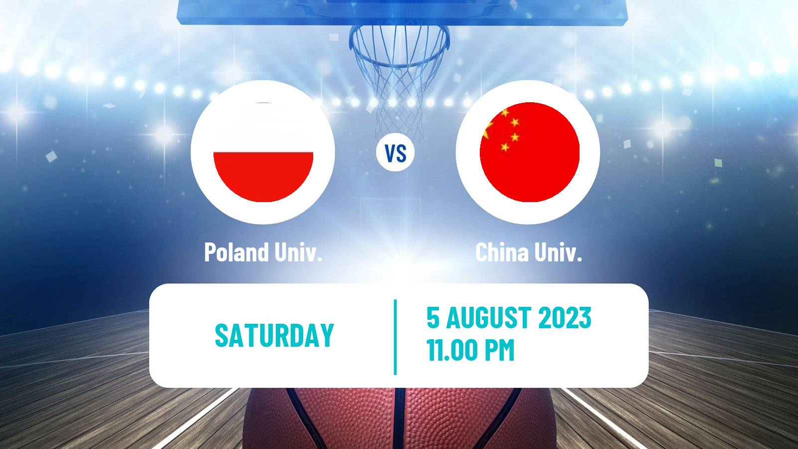 Basketball Universiade Basketball Poland Univ. - China Univ.