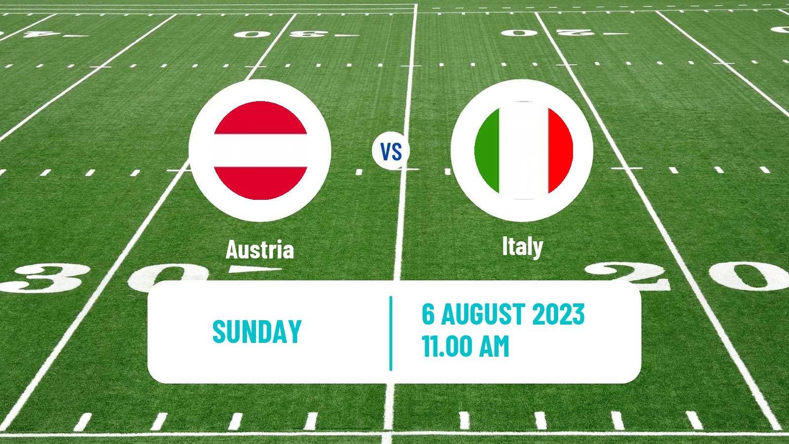 American football European Championship American Football Austria - Italy