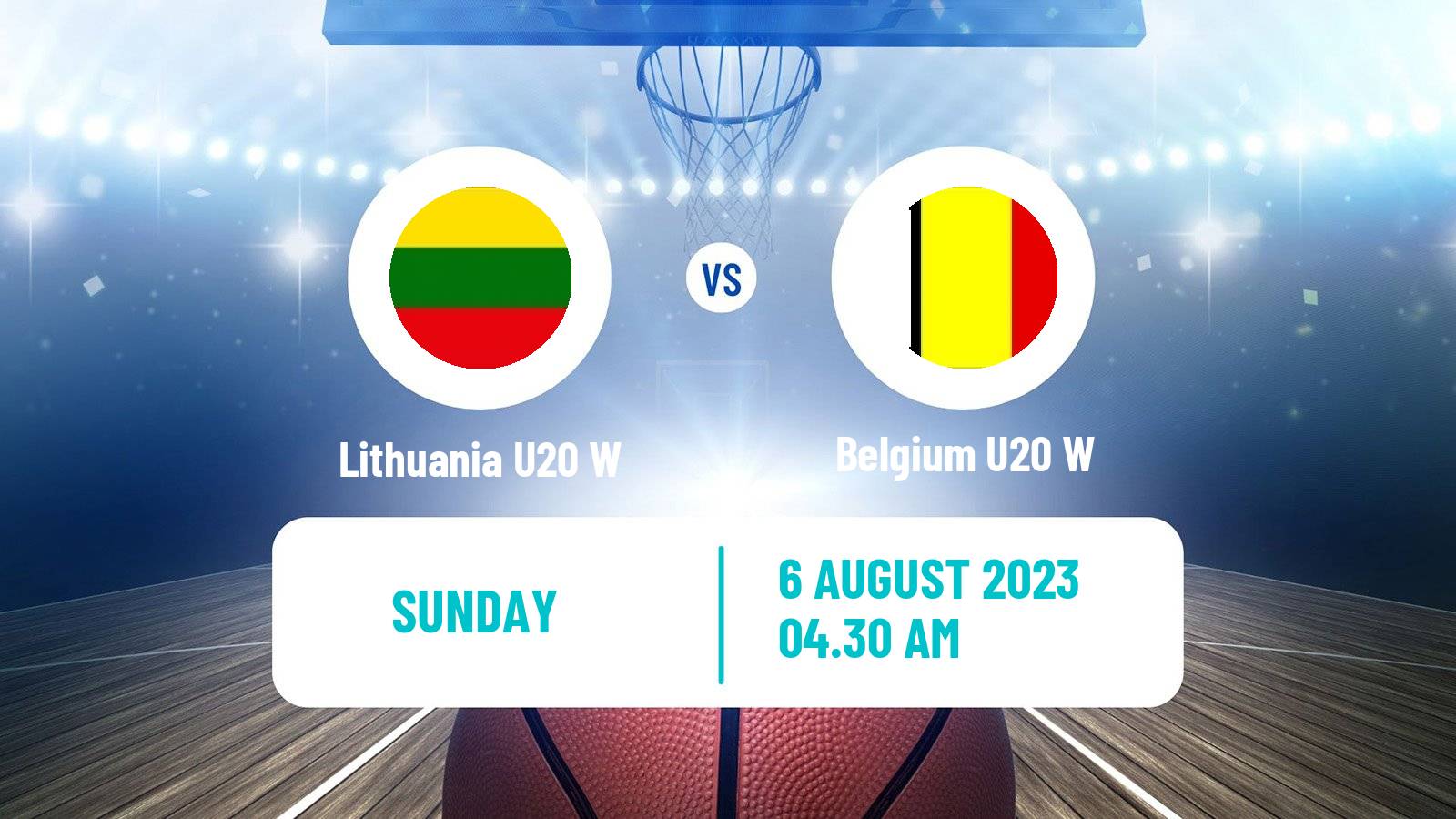 Basketball European Championship U20 Basketball Women Lithuania U20 W - Belgium U20 W