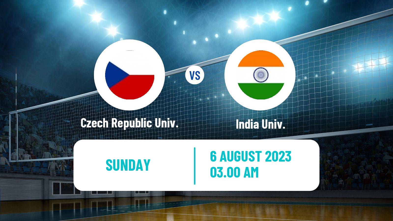 Volleyball Universiade Volleyball Czech Republic Univ. - India Univ.