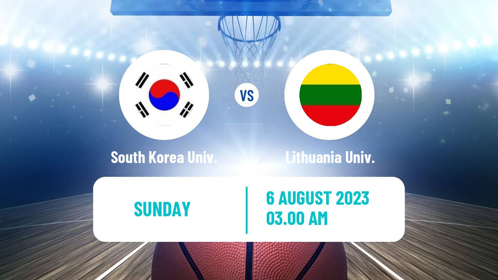Basketball Universiade Basketball South Korea Univ. - Lithuania Univ.
