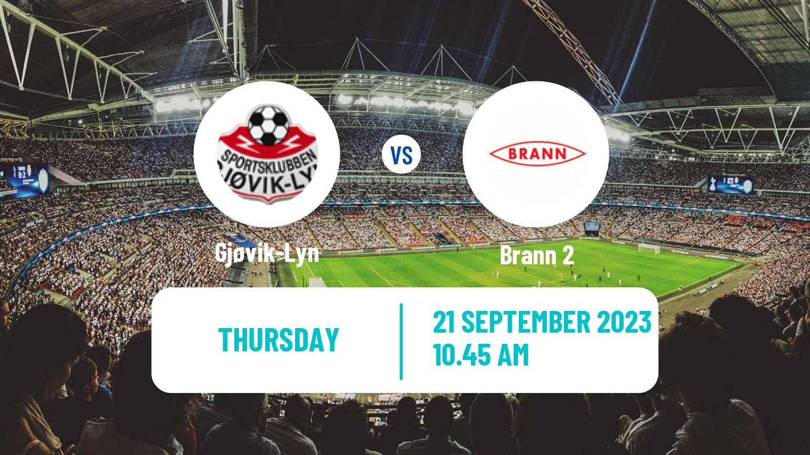 Soccer Norwegian Division 2 - Group 2 Gjøvik-Lyn - Brann 2