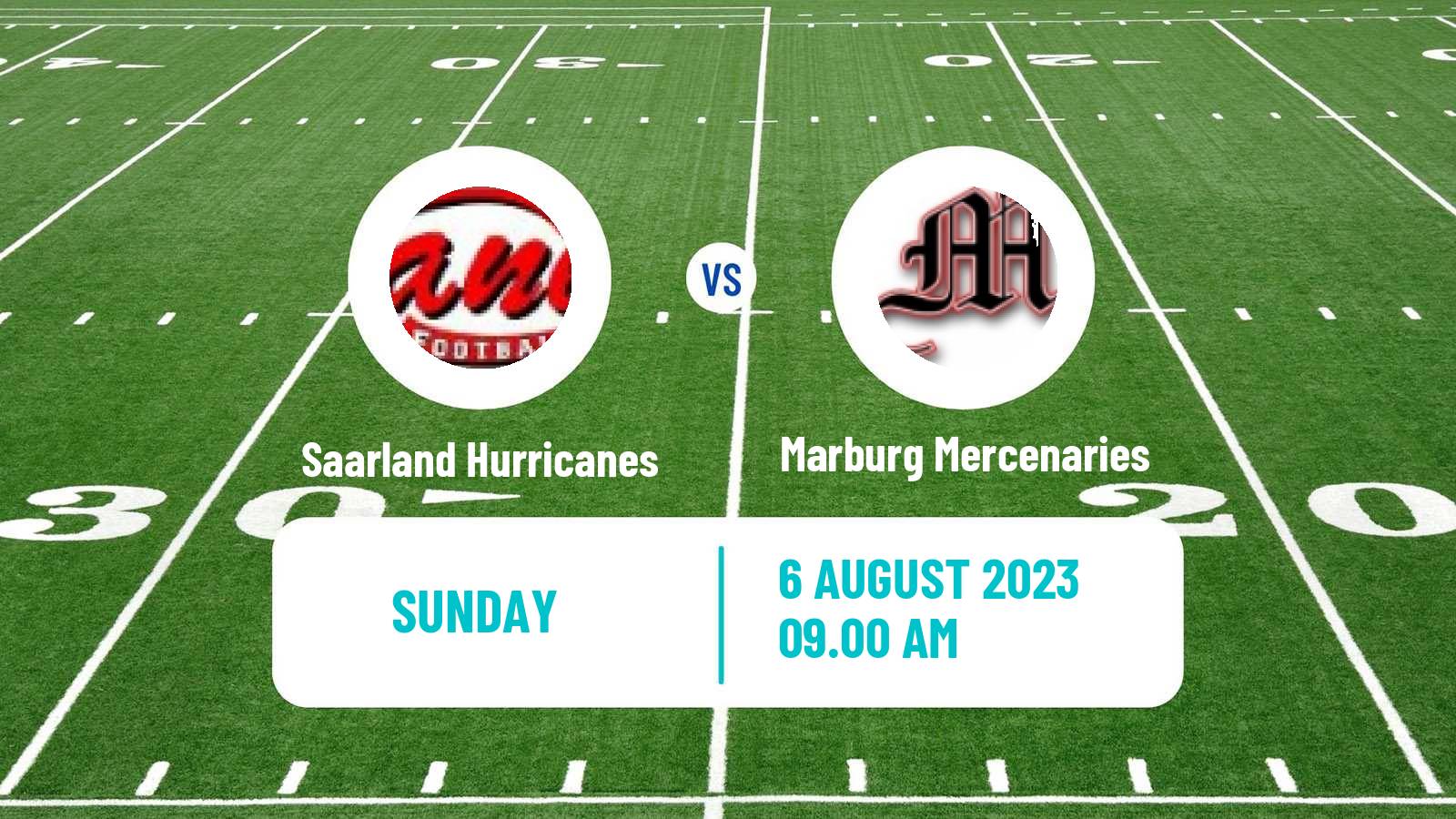 American football German GFL Saarland Hurricanes - Marburg Mercenaries