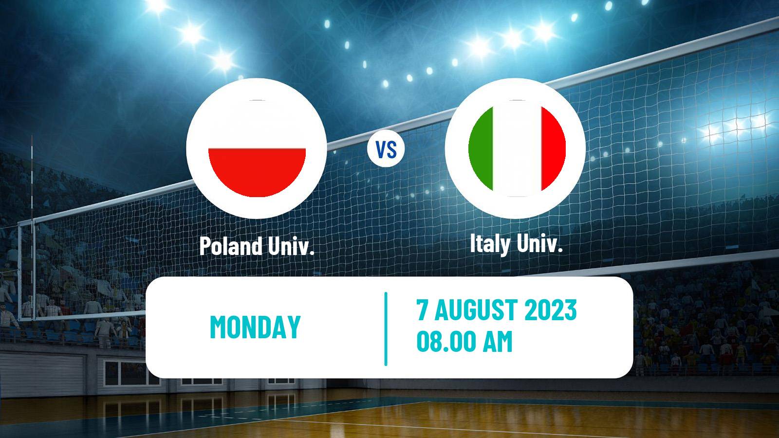 Volleyball Universiade Volleyball Poland Univ. - Italy Univ.