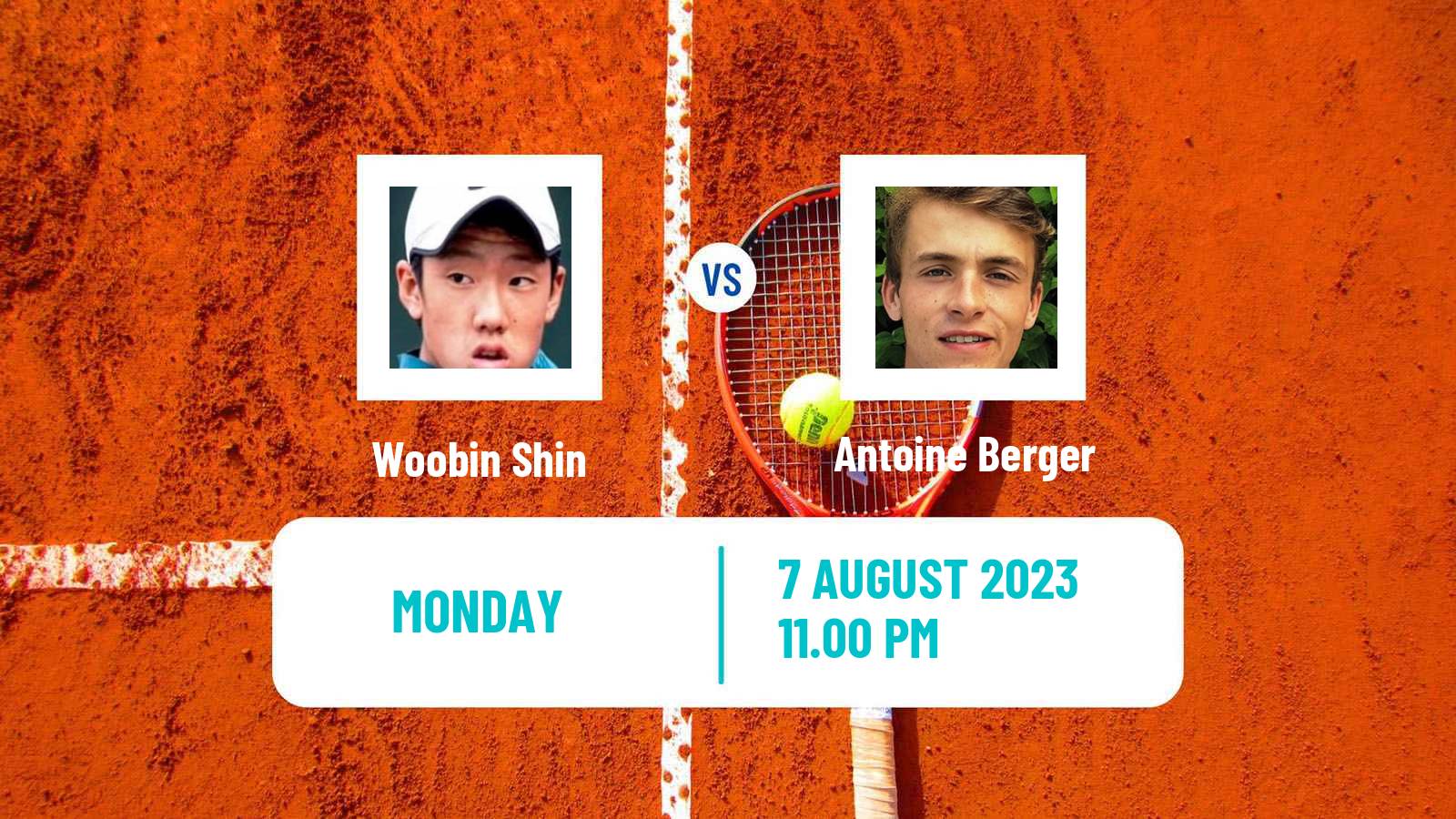 Tennis ITF M25 Baotou Men 2023 Woobin Shin - Antoine Berger