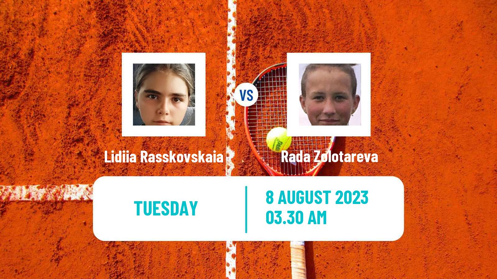 Tennis ITF W15 Tbilisi 2 Women Lidiia Rasskovskaia - Rada Zolotareva