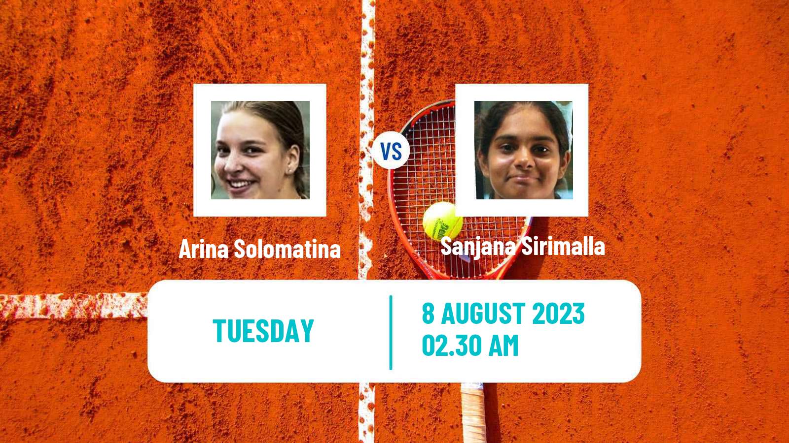 Tennis ITF W15 Ust Kamenogorsk Women Arina Solomatina - Sanjana Sirimalla