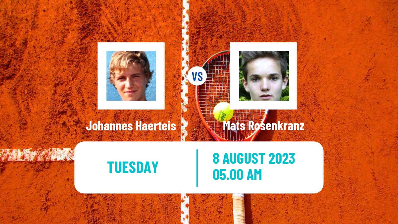 Tennis ITF M15 Frankfurt Am Main Men 2023 Johannes Haerteis - Mats Rosenkranz