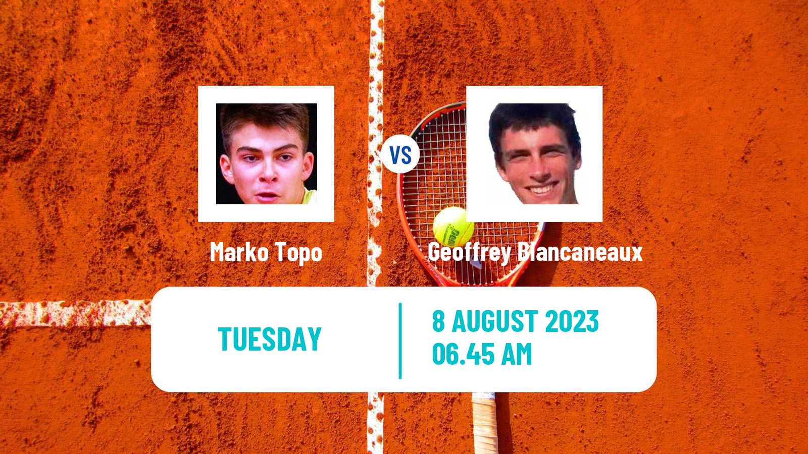 Tennis Banja Luka Challenger Men Marko Topo - Geoffrey Blancaneaux