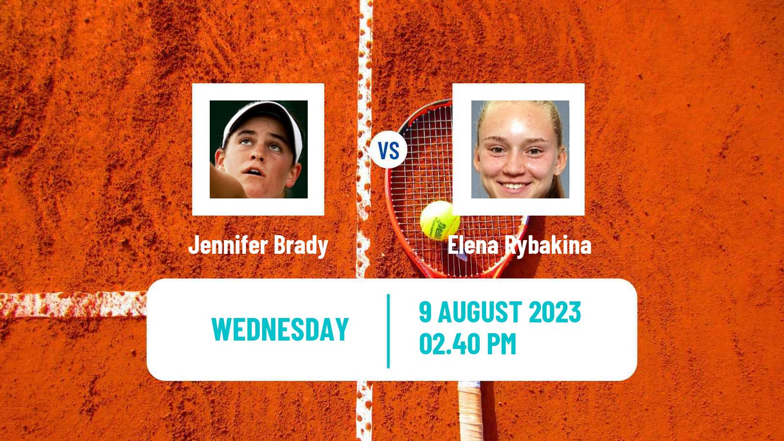 Tennis WTA Montreal Jennifer Brady - Elena Rybakina