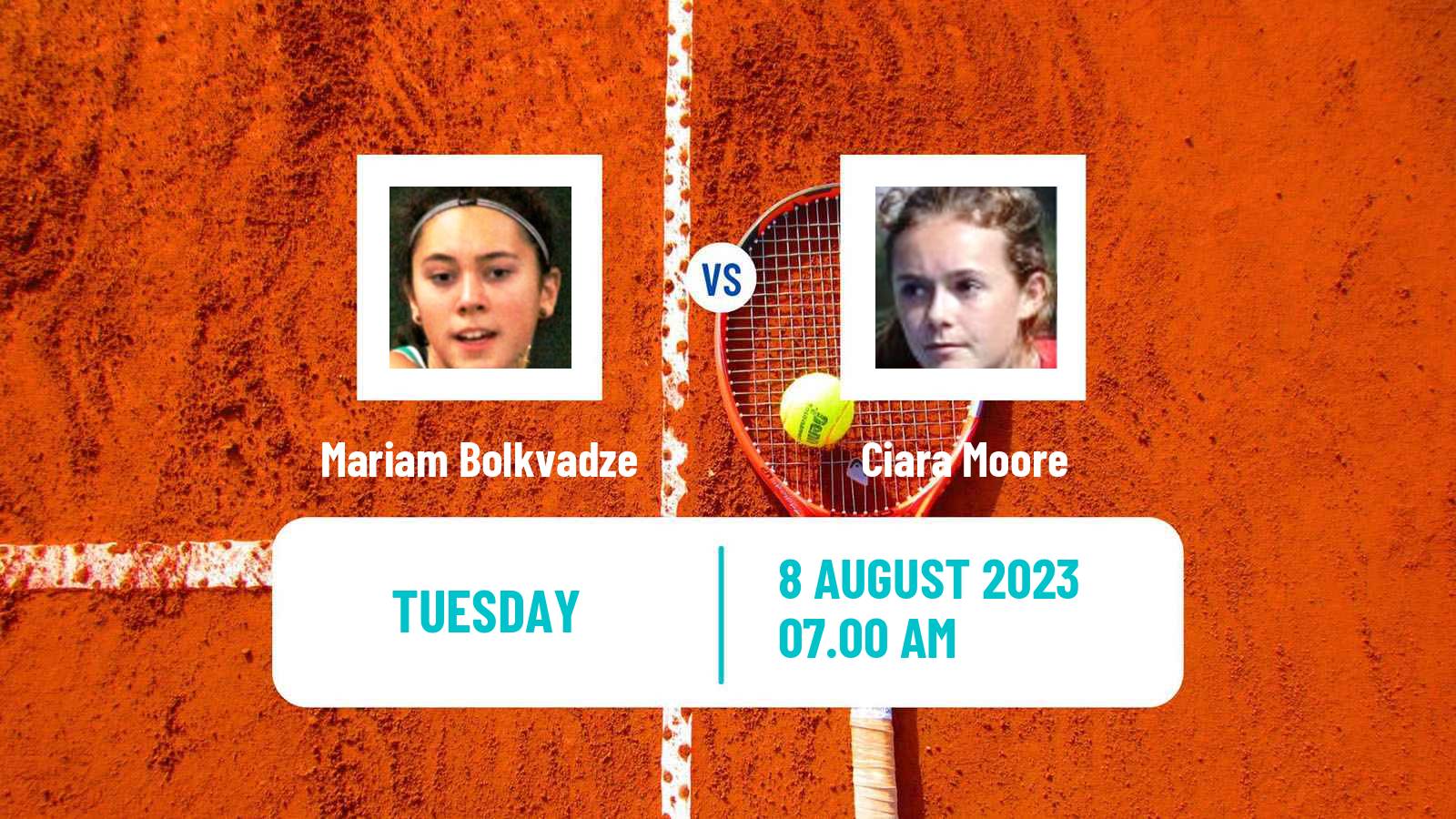 Tennis ITF W25 Roehampton 3 Women Mariam Bolkvadze - Ciara Moore