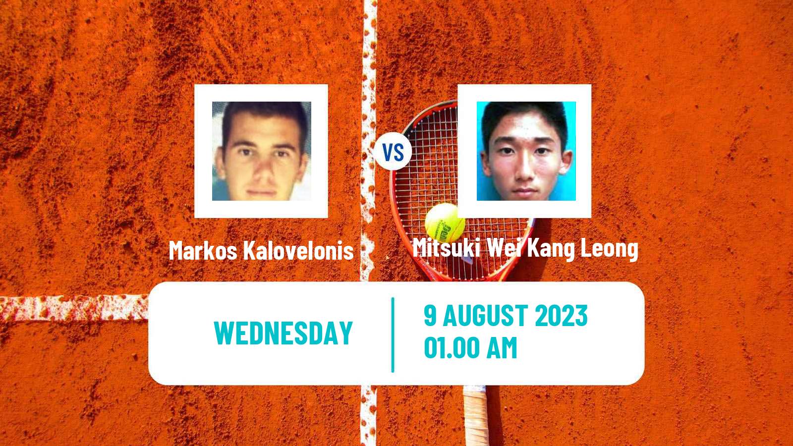 Tennis ITF M25 Jakarta 6 Men Markos Kalovelonis - Mitsuki Wei Kang Leong
