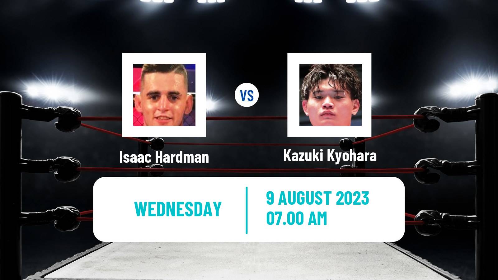 Boxing Middleweight Others Matches Men Isaac Hardman - Kazuki Kyohara
