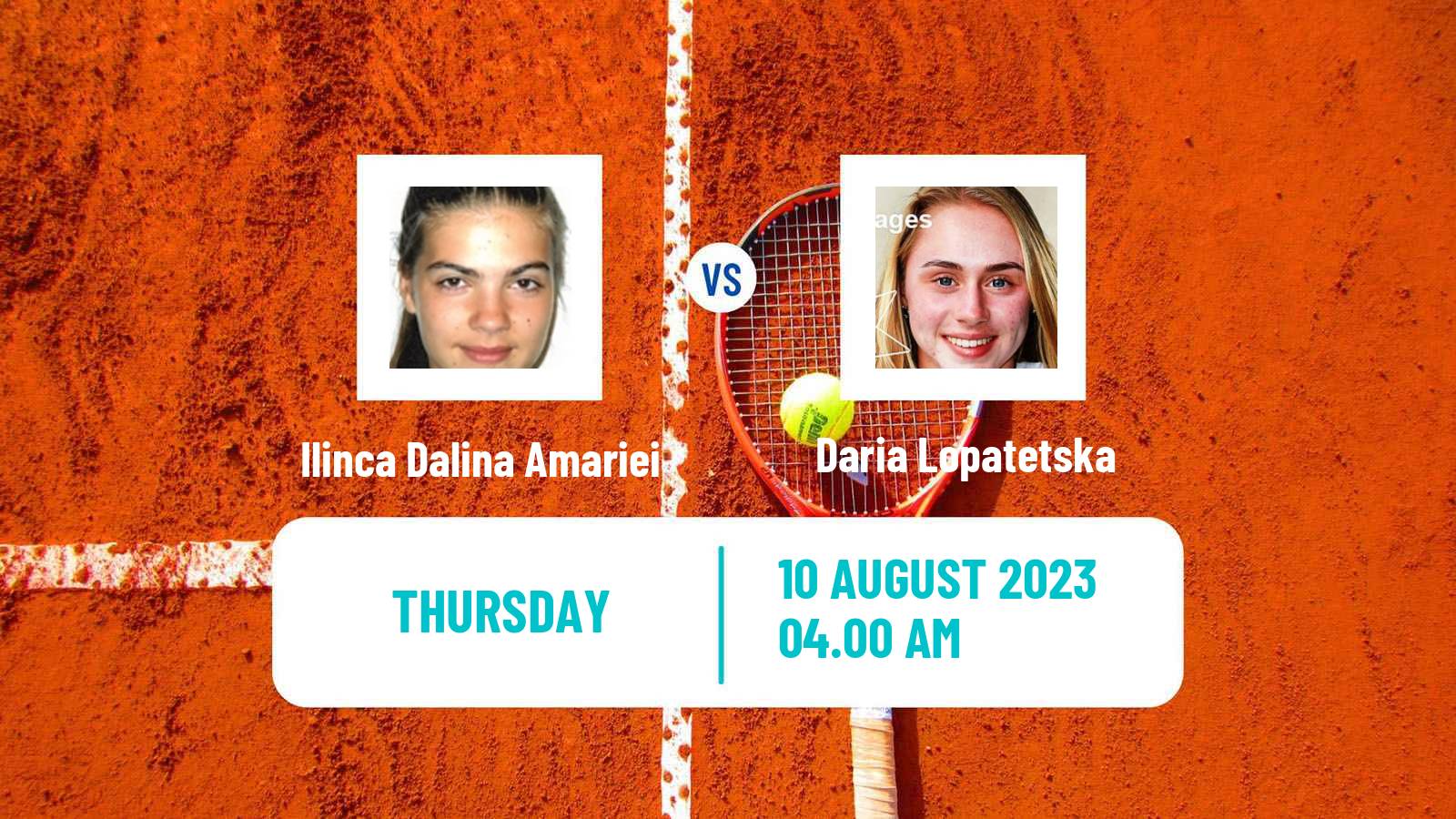 Tennis ITF W25 Osijek 2 Women Ilinca Dalina Amariei - Daria Lopatetska
