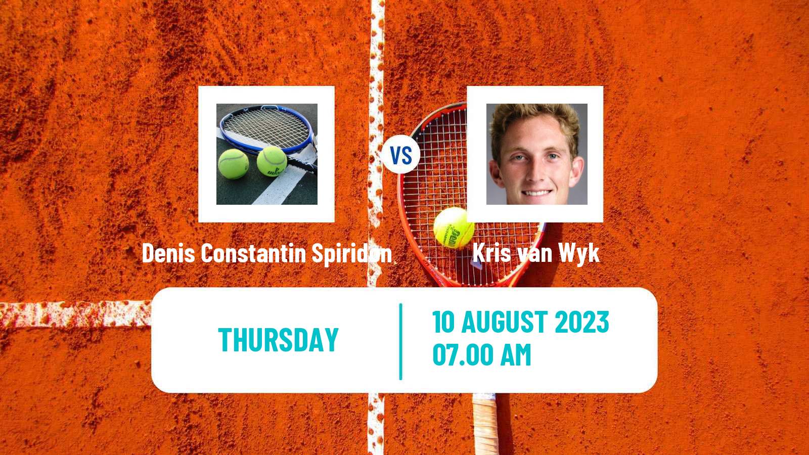 Tennis ITF M15 Monastir 32 Men Denis Constantin Spiridon - Kris van Wyk