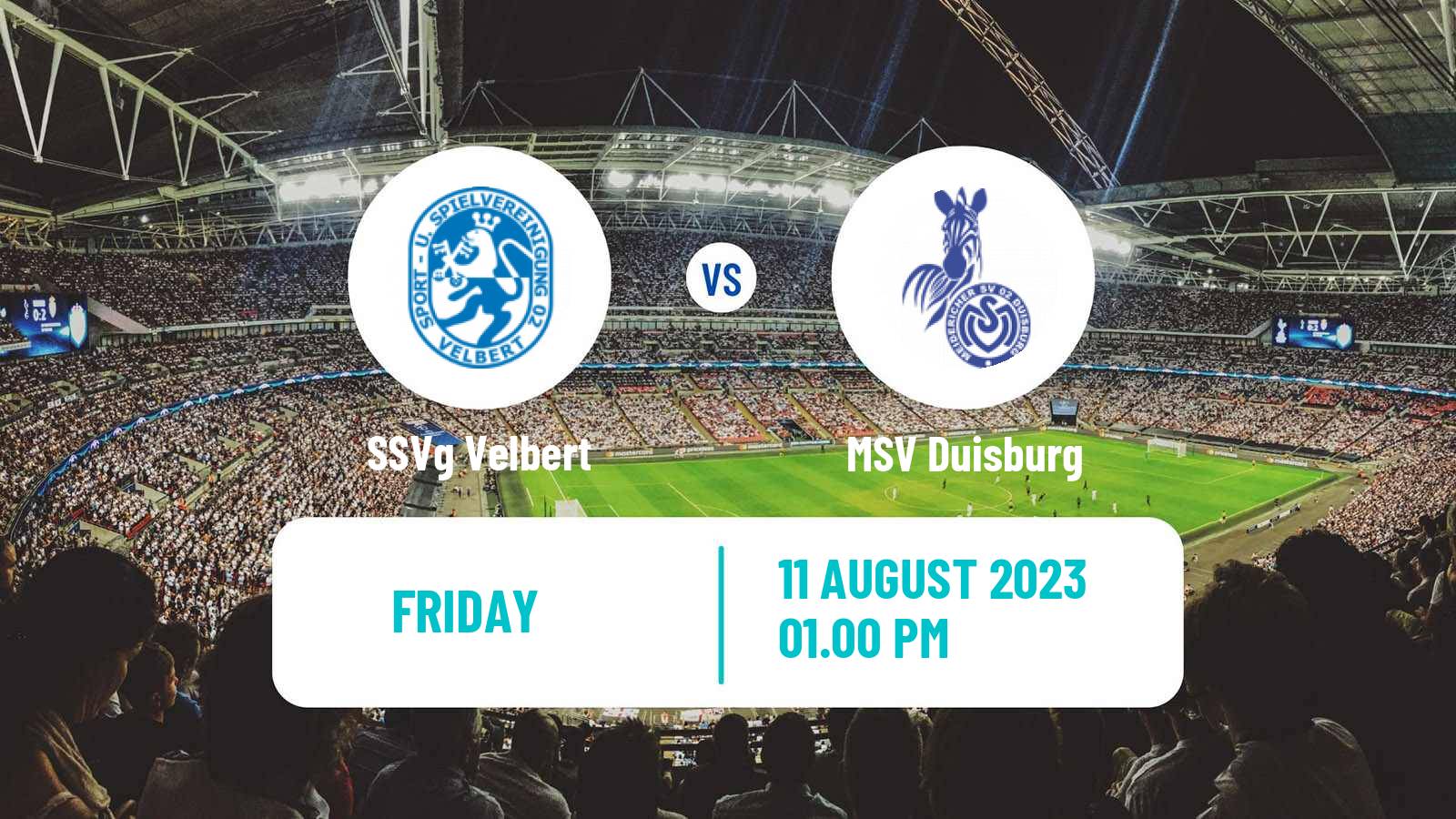 Soccer Club Friendly Velbert - Duisburg