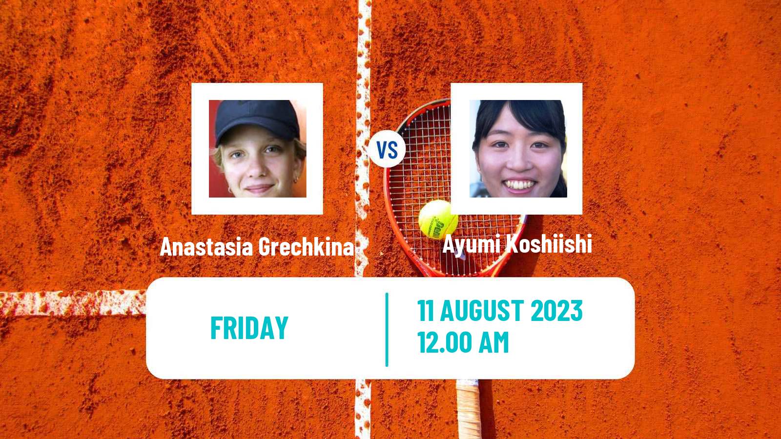 Tennis ITF W15 Ust Kamenogorsk Women Anastasia Grechkina - Ayumi Koshiishi