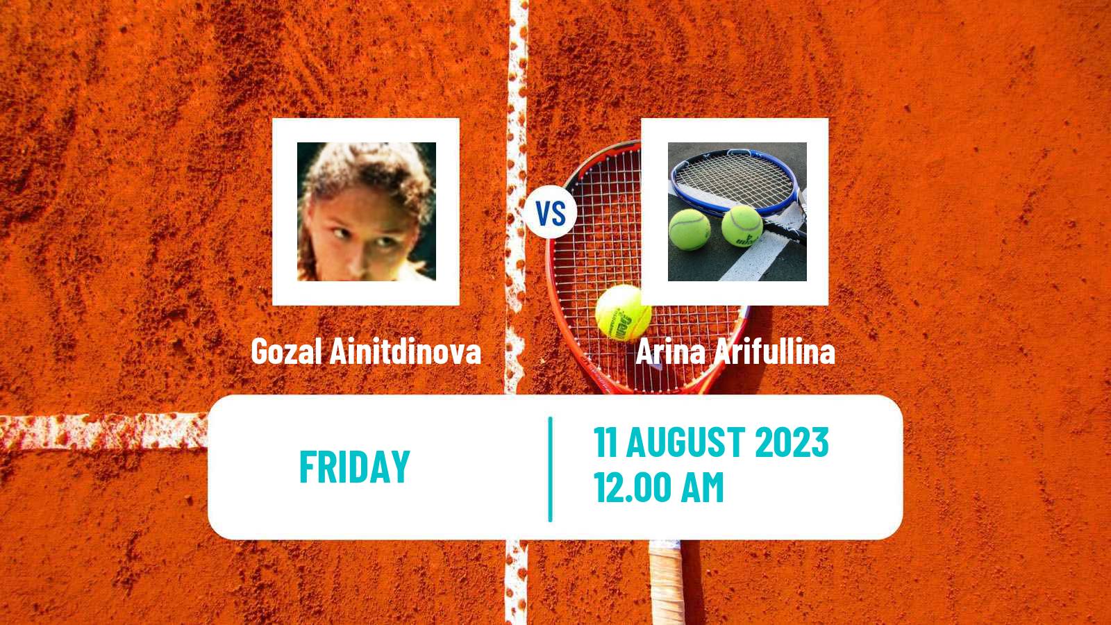 Tennis ITF W15 Ust Kamenogorsk Women Gozal Ainitdinova - Arina Arifullina