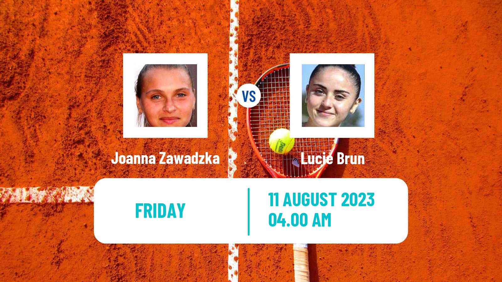 Tennis ITF W15 Monastir 27 Women Joanna Zawadzka - Lucie Brun
