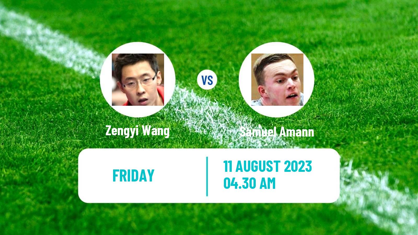 Table tennis Challenger Series Men Zengyi Wang - Samuel Amann